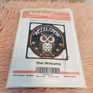 Artxfovy Owl Welcome Cross-Stitch Kit